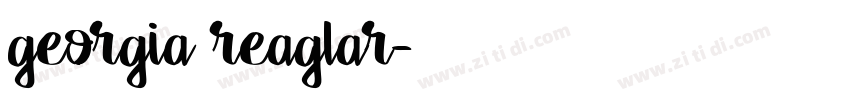 georgia reaglar字体转换